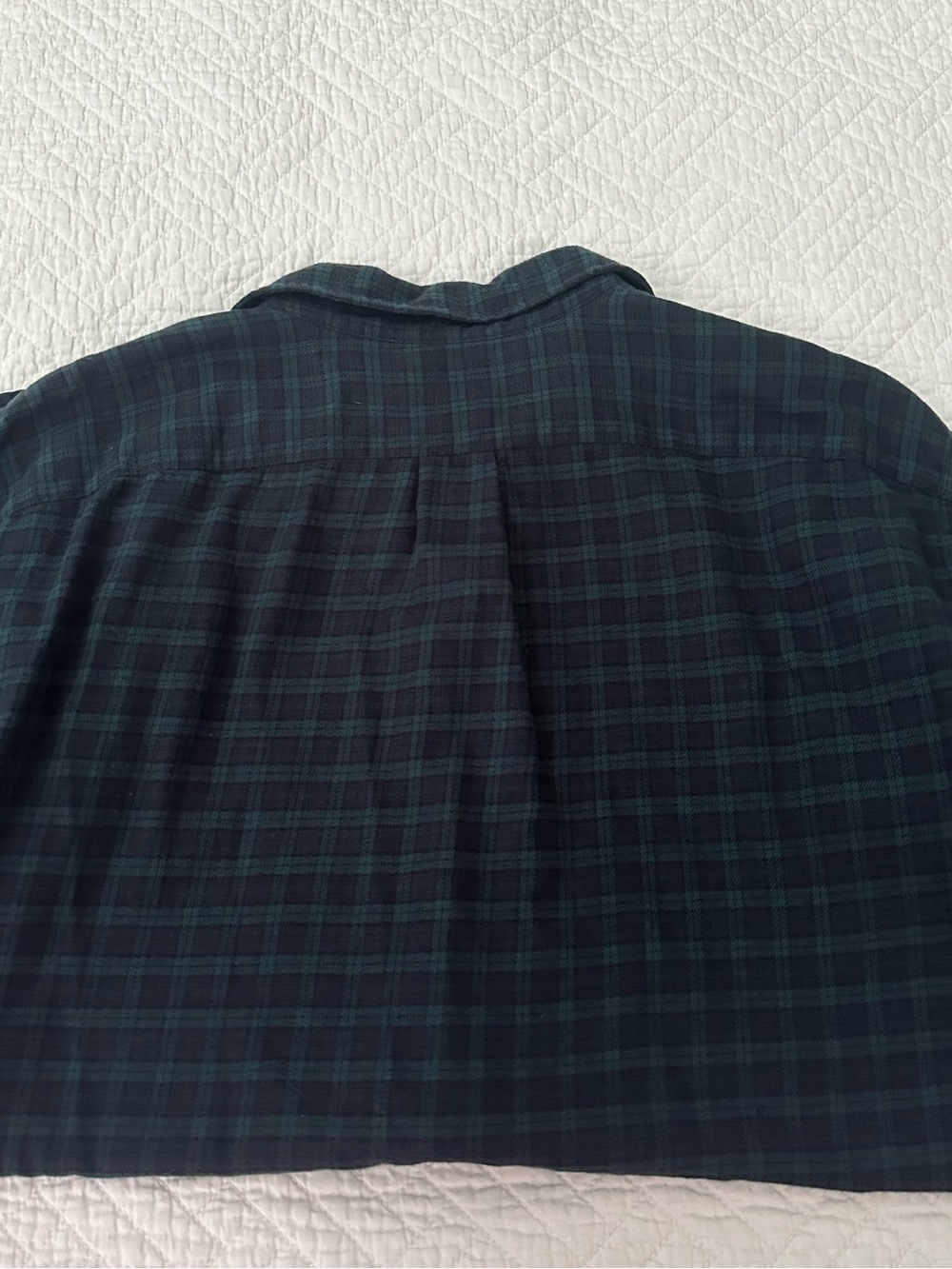 J.Crew Men’s Size XL Flannel Cashmere Cotton Blend Green Navy Plaid Button Down
